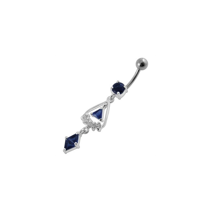 triangled Jewel Fancy Dangling Belly Ring