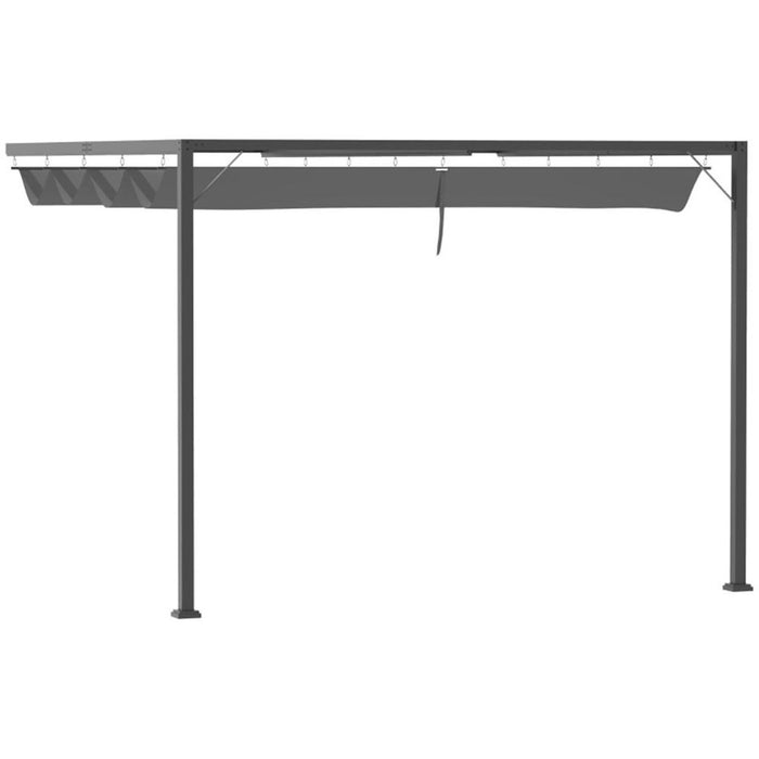 Pergola Retractable Canopy | Metal Frame | Grey 294L x 294W x 226H cm