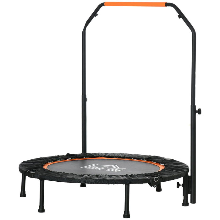 Premium Steel Frame Foldable Trampoline w/ Adjustable Handle - 40" Mini Rebounder - HOMCOM