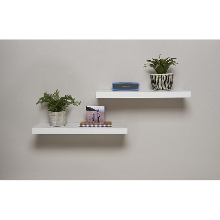 Ultimate Storage Solution: Pack of 2 60cm Floating Shelves - White. Easy-fit, modern, and durable. Transform any room today!