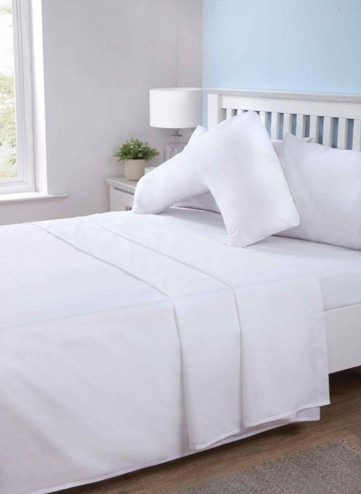 Ultra-Soft Egyptian Cotton Fitted Sheets: King Size, Pure White