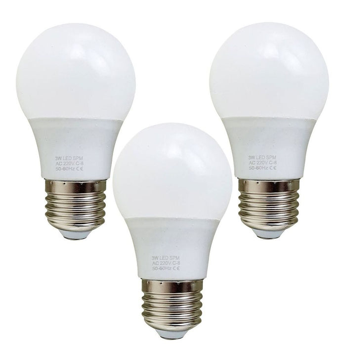 3W E27 Screw LED Light GLS bulbs, Energy Saving Edison  Cool White 6000K non dimmable lights