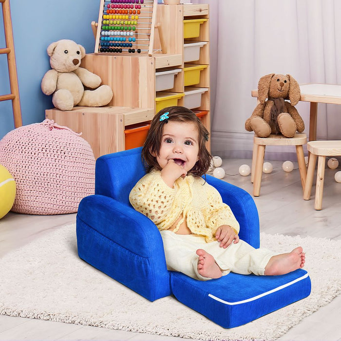 Premium Quality 2-in-1 Kids Sofa: Armchair, Bed, Couch - Toddler Sofa, Baby Bed - Fold Out, Flip Open - Durable & Stylish