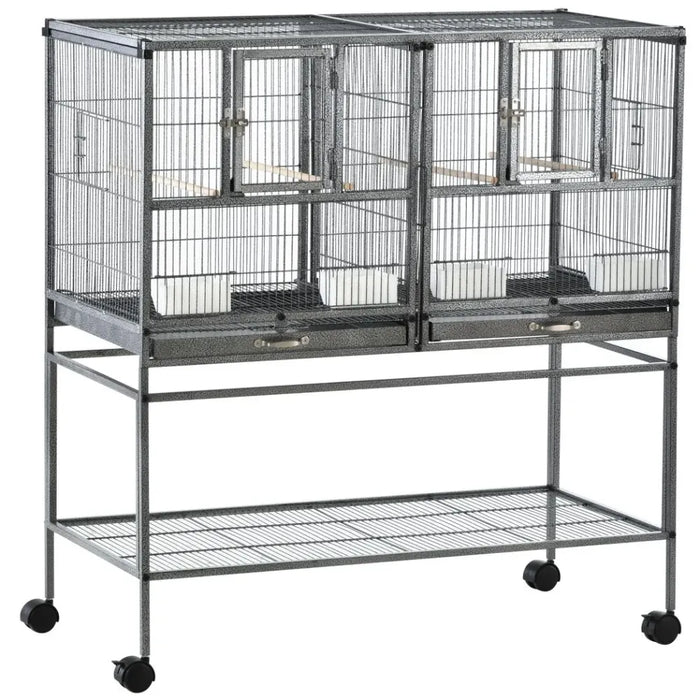 Large Bird Cage for Finch Canaries Parakeets Cockatiels W/ Food and Water Bowls