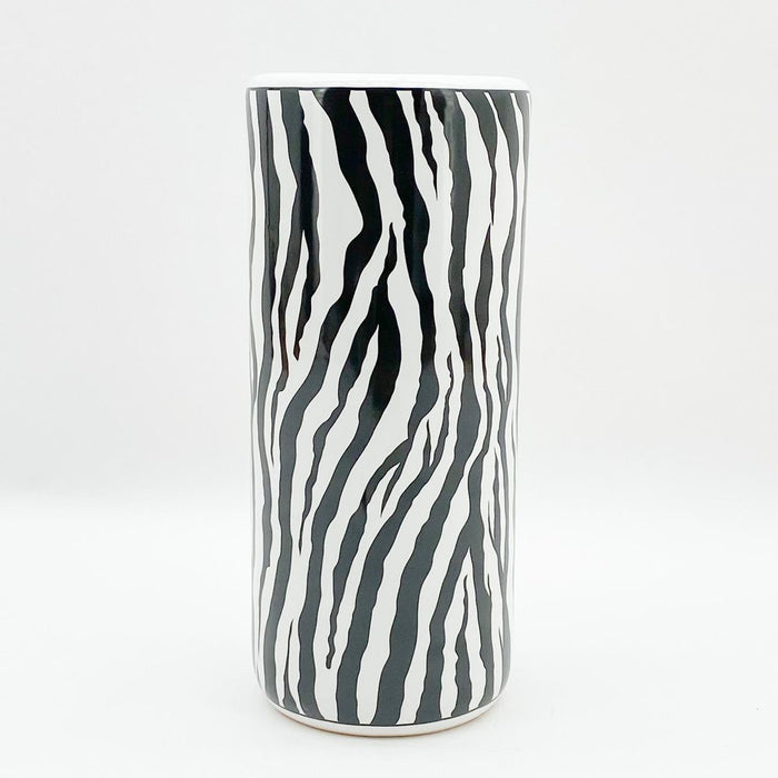 Premium Zebra Umbrella Stand - Multipurpose Vase with Antique Charm - High Quality & Glazed