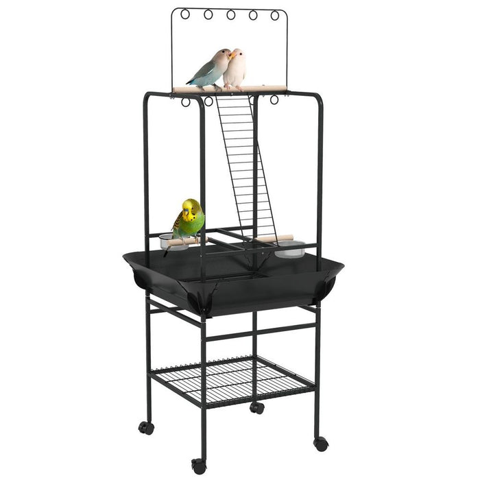 Premium PawHut Bird Stand: Indoor/Outdoor, Small Parrot, Dark Grey - Perfect for Play, Rest & Dining