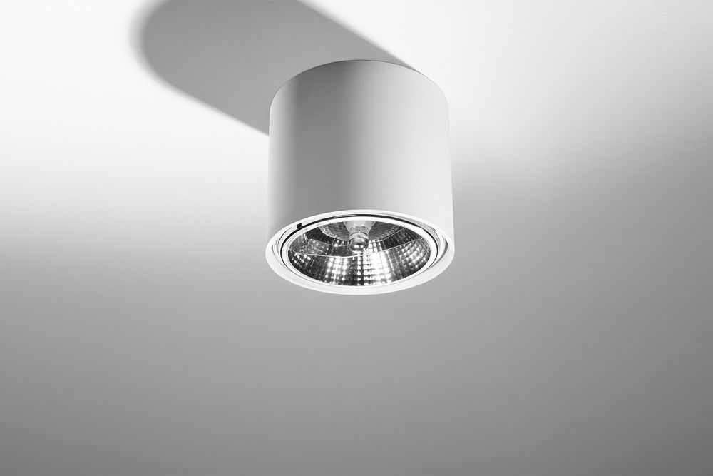 TIUBE White Round Ceiling Lamp - Modern Loft Design - GU10