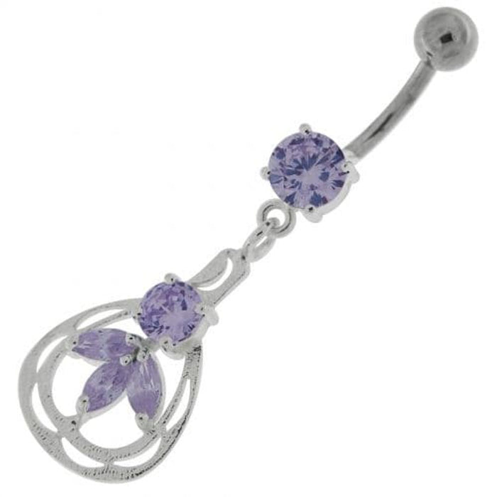 Jeweled Dangling Fashion Navel Belly button Ring