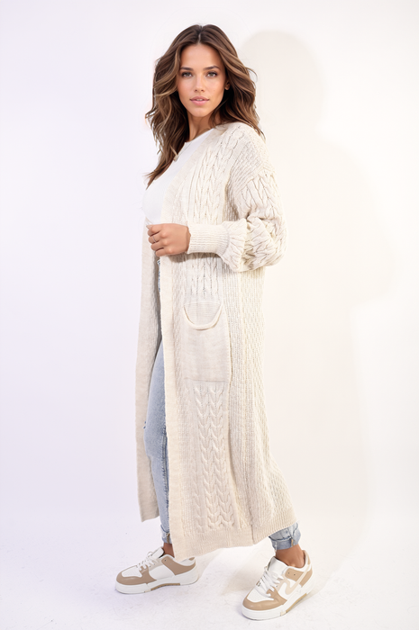 Cozy & Chic Front Open Knitted Cardigan with Pockets