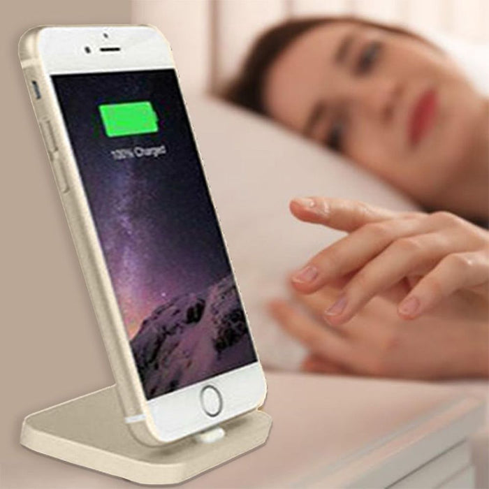 Premium Gold Aquarius Aluminium Phone Dock - Compatible with Eight-Pin Devices - High Quality