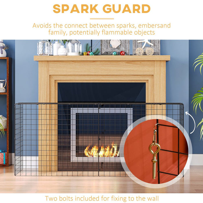 Extendable Fireguard Screen-Black