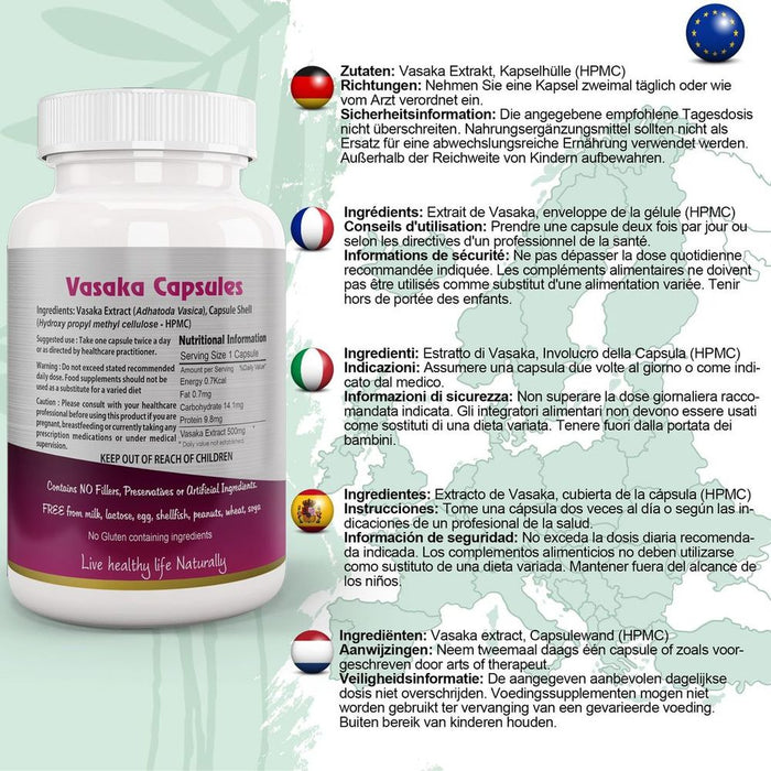 Premium Vasaka (Adulsa) Capsule - Boost Respiratory Health