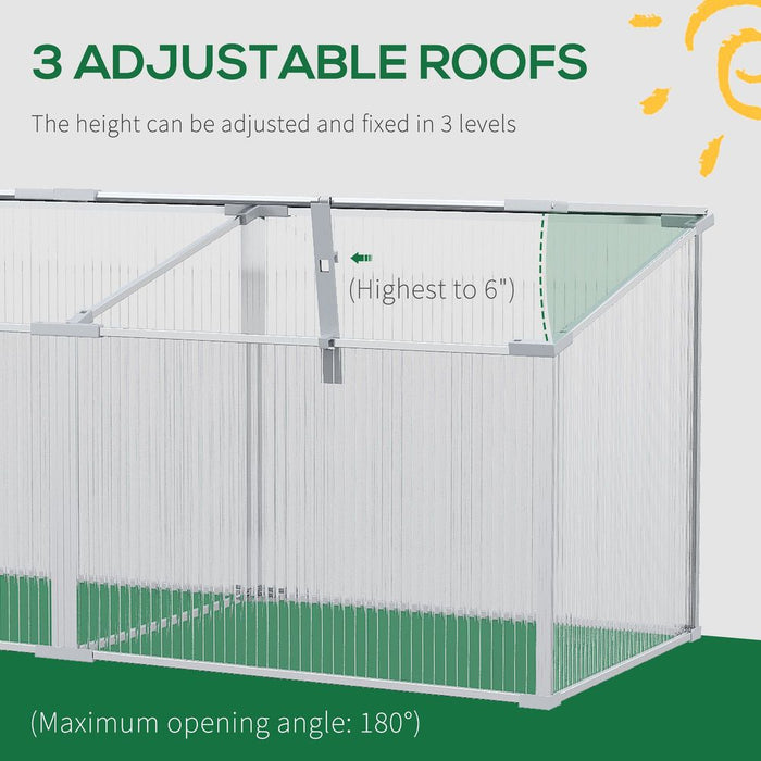 Outsunny Aluminium Greenhouse Cold Frame - Grow Plants Year Round