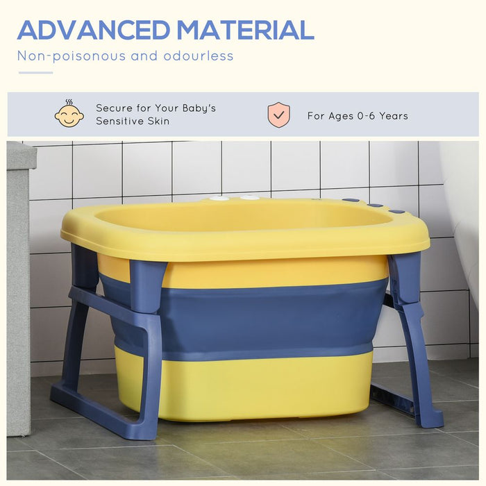 Foldable Baby Bathtub for Newborns - Yellow