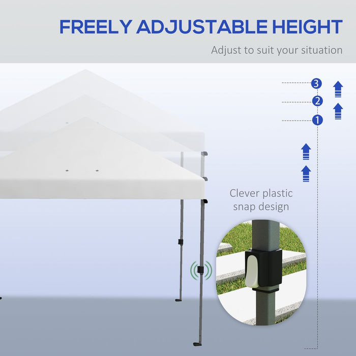 Outsunny 3x3m Pop Up Gazebo - Instant Shelter, White