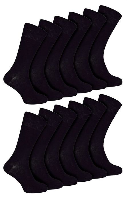 IOMI Footnurse - Mens 12 Pair Bamboo Non Elastic Socks