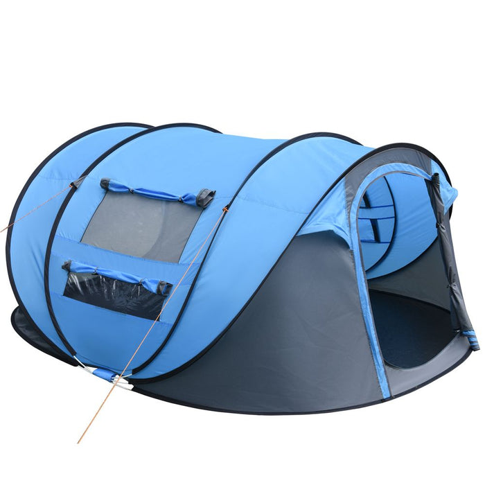 Camping Tent Dome Pop-up Tent for 4-5 Person - Sky Blue