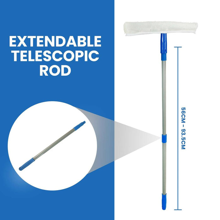 Vivid Extendable Window Cleaning Kit - Streak-Free, Portable, Easy-to-Use - Professional Quality