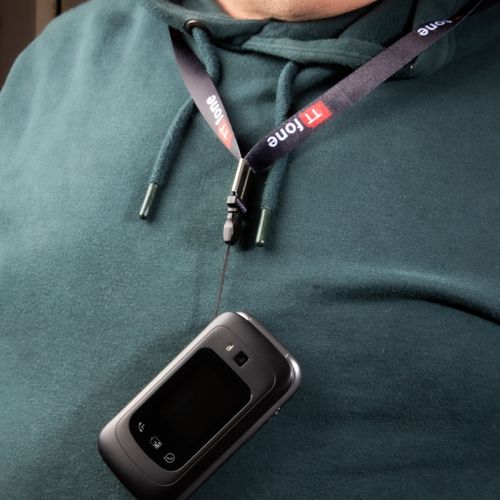 Bundle offer for TTfone TT970 4G WhatsApp Flip Big Button Senior Mobile with Nylon Holster Case (TTCB9) and Car Charger (TTCC), Three SIM Network