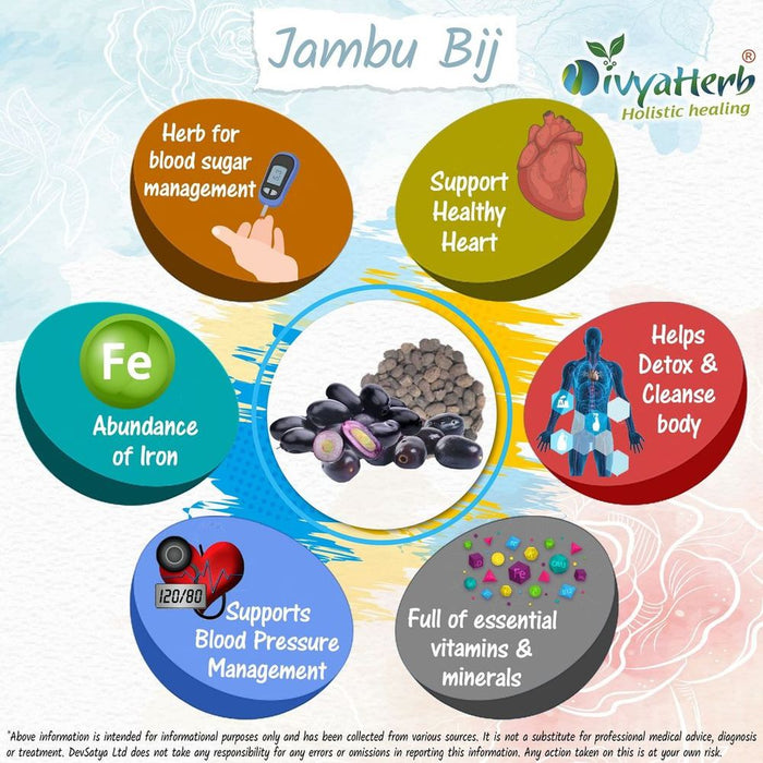 Pure Jambu Bij Powder - Supports Healthy Blood Sugar, Anti-Inflammatory, Astringent - Quality Assured