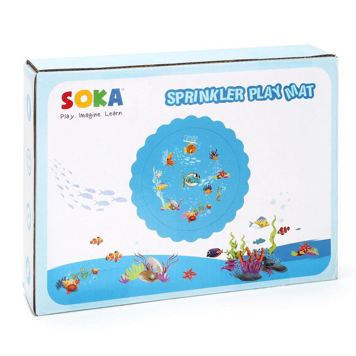 SOKA Blue Round Sprayer 0000257 - Multipurpose Splash Mat for Kids - Easy to Use - Heavy-Duty PVC - Ideal Summer Gift - Ages 5 to 14