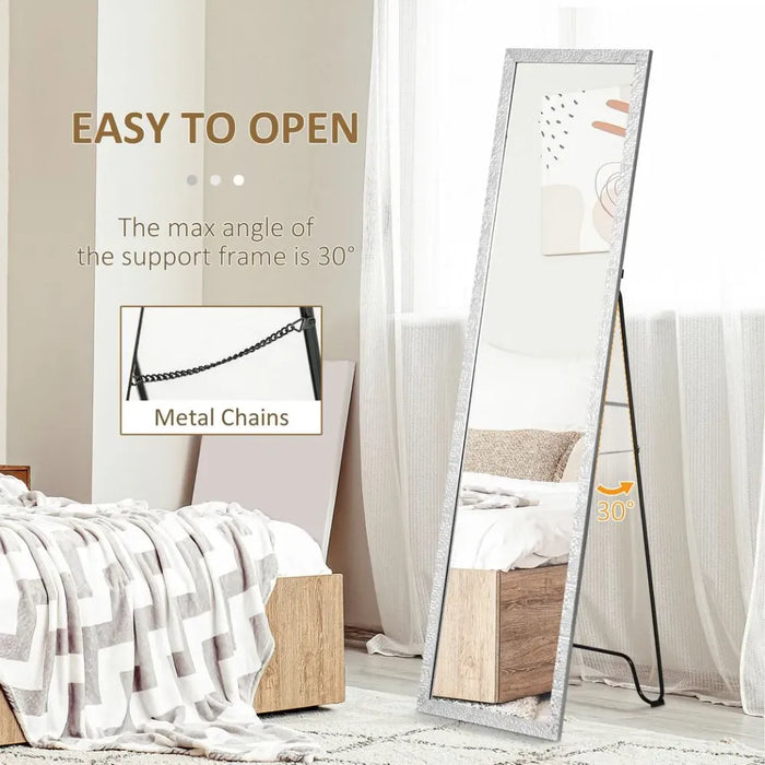 Full Length Free Standing Dressing Mirror | Bedroom, Living Room | High-Quality & Easy Assembly