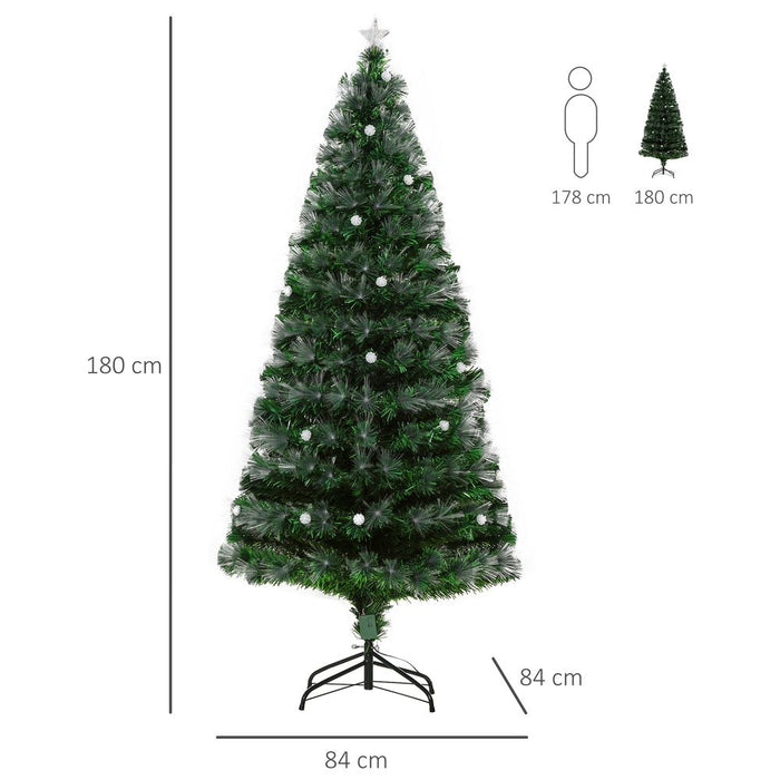 6ft White Light Christmas Tree 90 LEDs Star Topper Tri-Base Pre-Lit Home