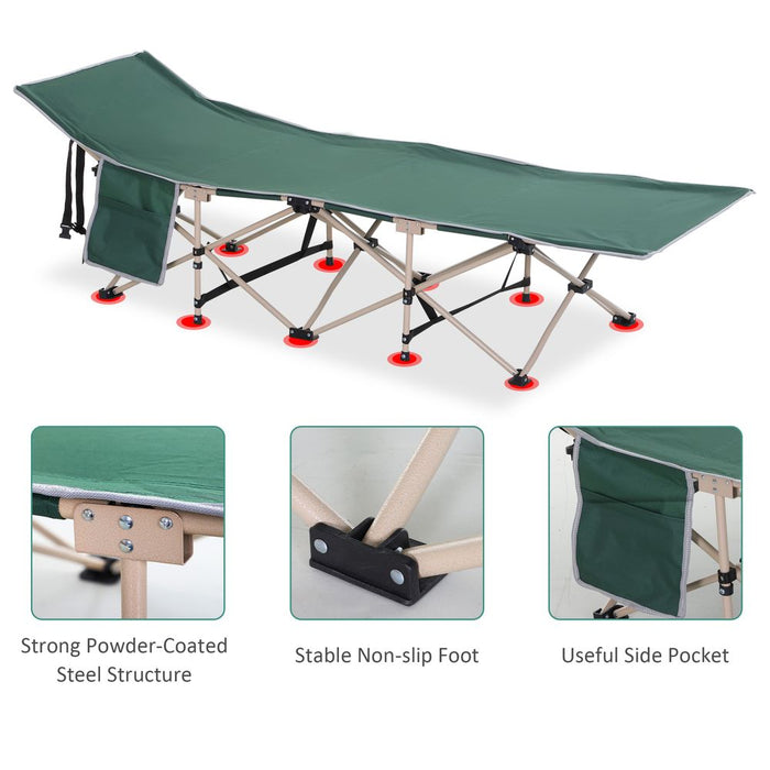 Ultra Comfort Outdoor Military Bed - Portable, Durable, & Waterproof Cot for Camping, Festivals - Outsunny