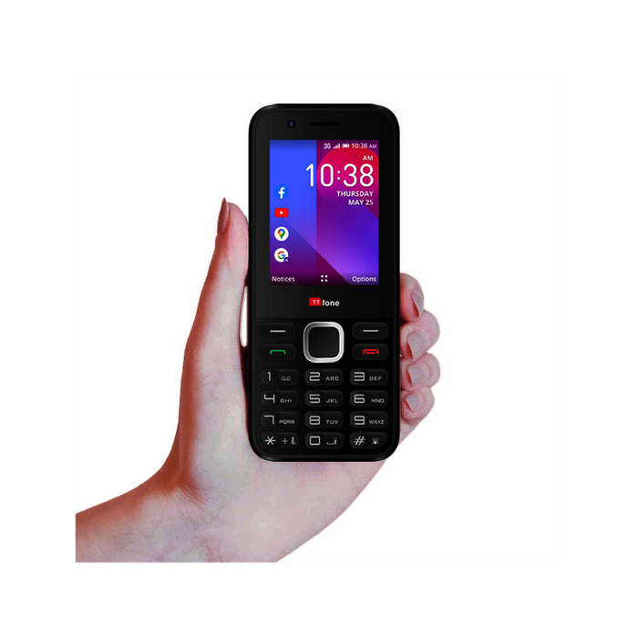 TTfone TT240 Easy to use Mobile Phone + Mains Charger + EE Pay As You Go Sim - Unlocked/Sim Free