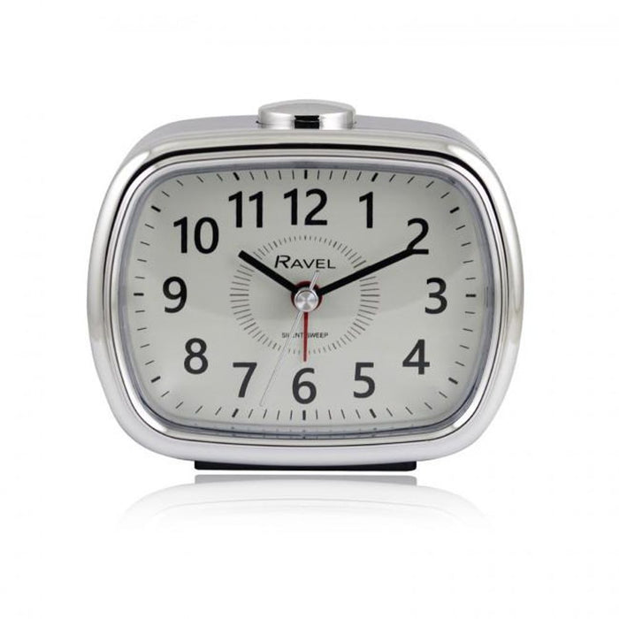 Ravel Quartz Alarm Clock - Black / Silver RC042.3C