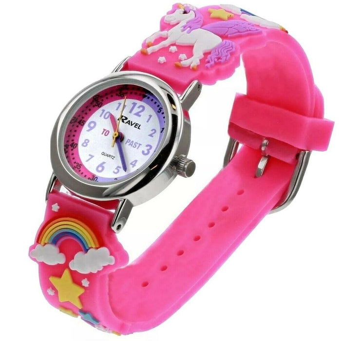 Ravel Girls Unicorn Time Teacher Watch - 3D Cartoon Design - High Quality