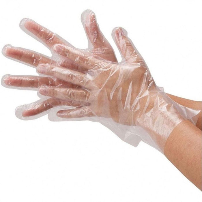 Premium Quality 1st Aid Disposable PE Gloves - 100 Pack