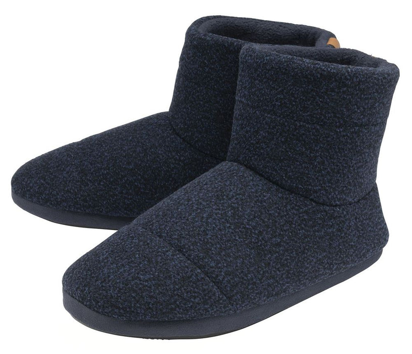 Dunlop - Men’s Memory Foam Puffer Bootie Slippers