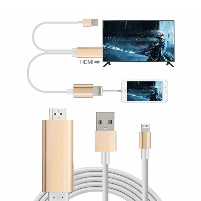 Aquarius Full HD HDMI Cable for Phone/Pad Gold: Quality Connector for HDTV & Projectors