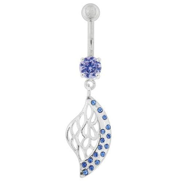 Multi Jeweled Net Dangling Belly Button Ring