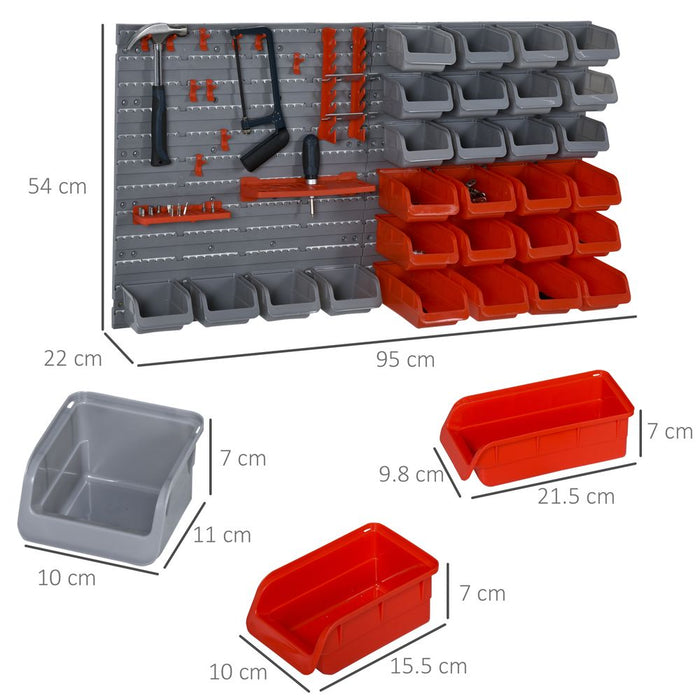 Maximize Storage Space with DURHAND Wall Unit - Tools & Hardware Organizer w/ Containers - High Quality & Easy to Install