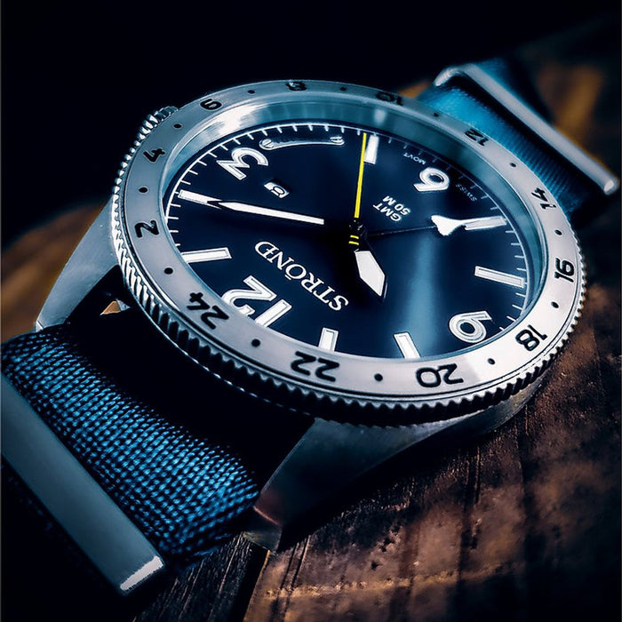 Strond SSC-101 24h GMT, Stainless Steel & Blue. Classic Styling. Limited Edition Watch