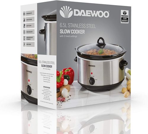 Daewoo 6.5L Slow Cooker Stainless Steel SDA1788