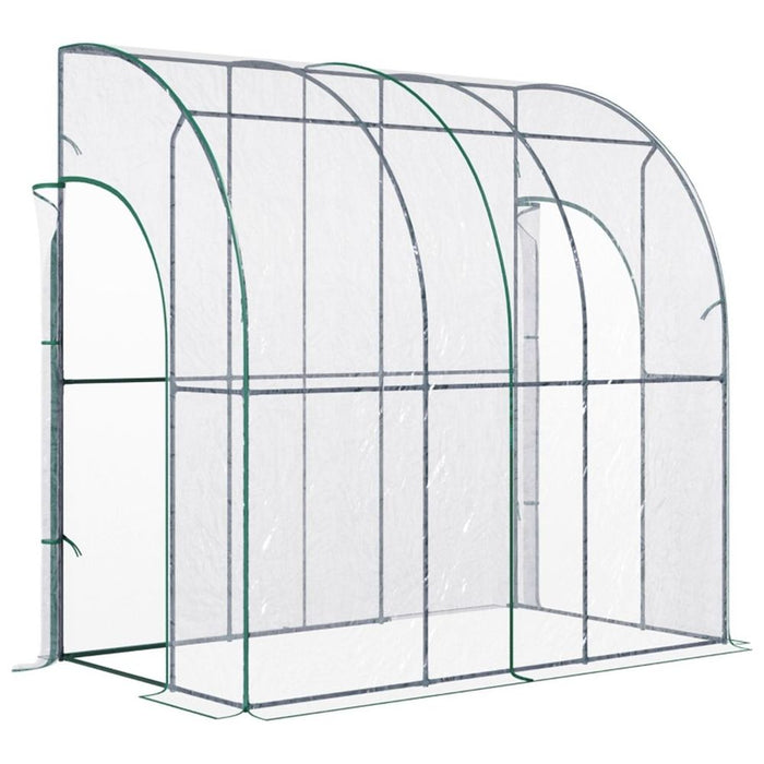 Walk-In Lean to Wall Tunnel Greenhouse