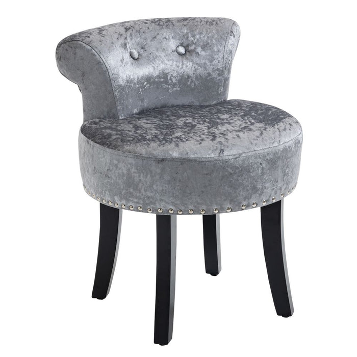 Elegant Grey Dressing Table Stool - Premium Quality & Comfortable Seating