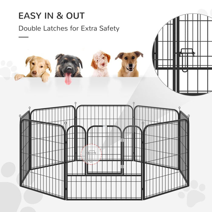 Premium Metal Pet Playpen - Foldable, 4 Sizes, Secure, Indoor/Outdoor - Dog Rabbit Puppy Cage Run Fence - Best Quality