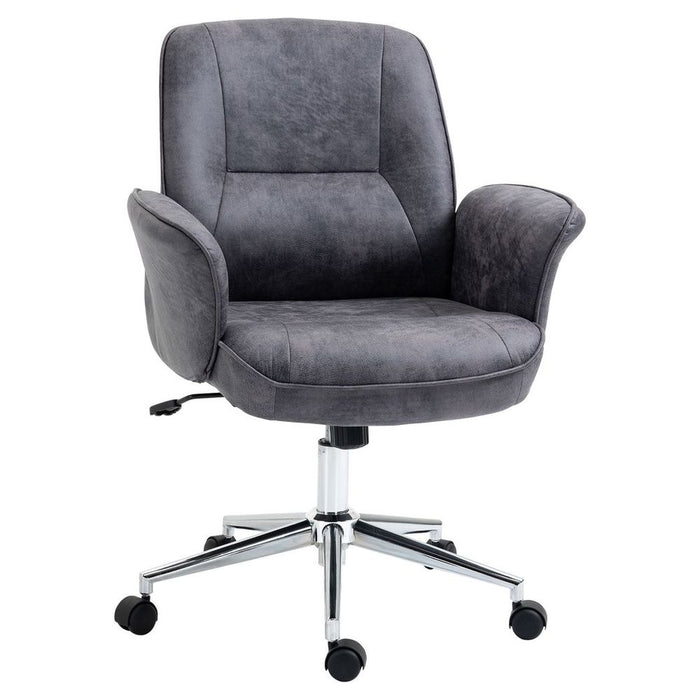 Vinsetto Swivel Computer Office Chair - Mid Back Desk Chair - Deep Grey