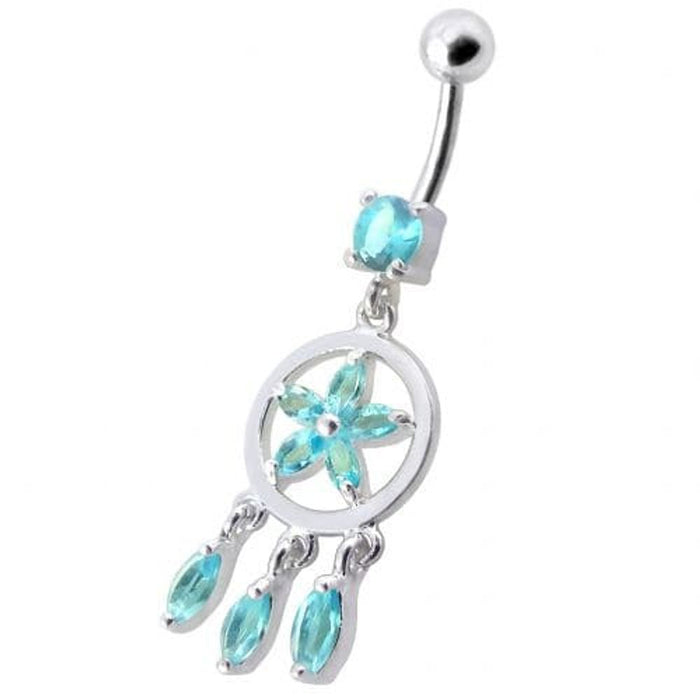 Fancy Dangling SS Belly Ring