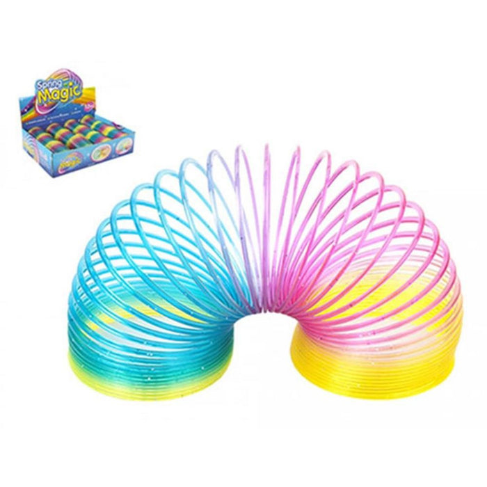 Rainbow Magic Glitter Spring Toy - Perfect for Boys & Girls 2.5 X 2.5" - 1 Pack