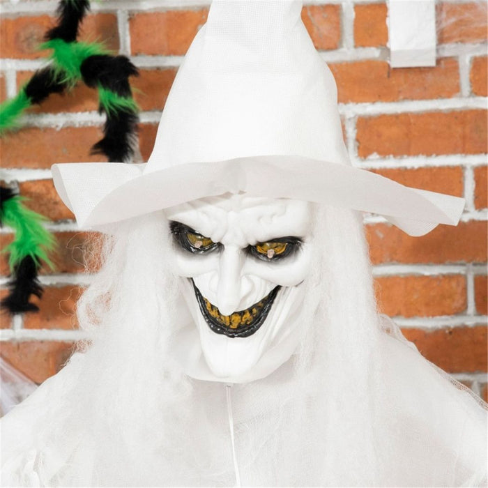 Halloween Decoration Witch White Red and blue lights scare trick-or-treaters 47W x 64D x 189Hcm