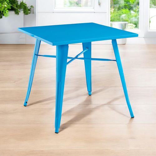 80X80X76CM BLUE METALTABLE