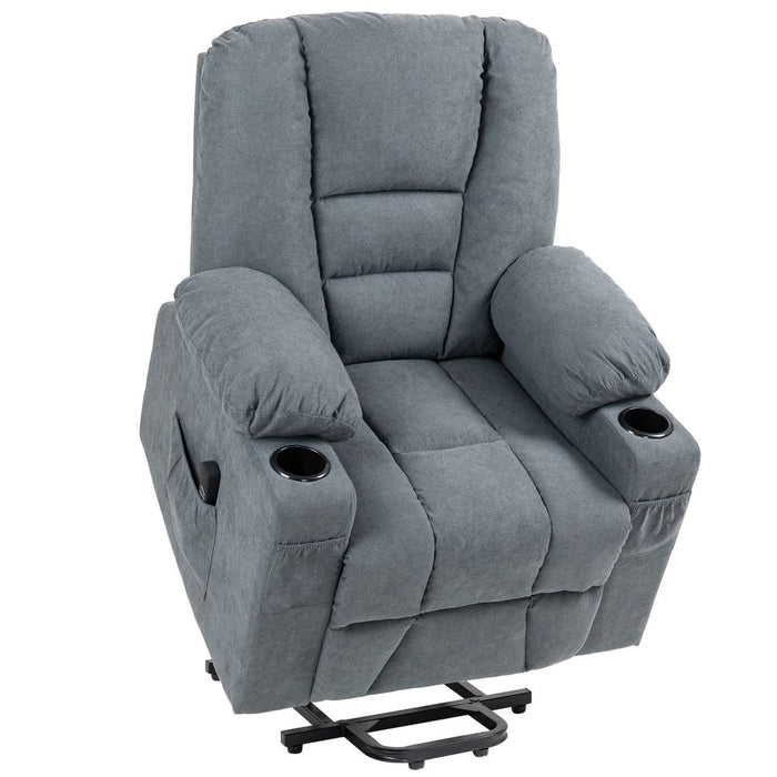 HOMCOM Riser and Recliner Chair w/ Remote, Lift Chair for Elderly, Light Grey