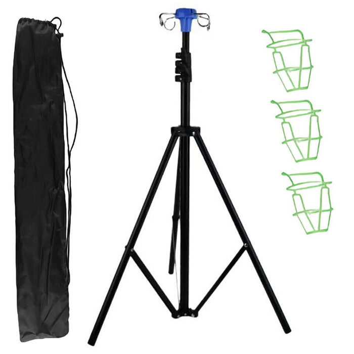 Portable IV Pole Drip Bag Stand Intravenous Foldable Pole Stand Aluminum Alloy