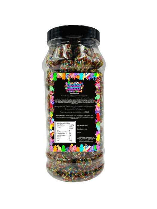 Rainbow Berries Gummy Sweets - Fruit Flavour Retro Gift Jar