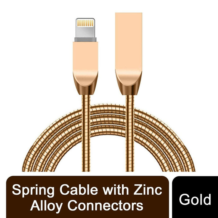 Ultimate Durability Gold Spring Cable with Zinc Alloy Connectors